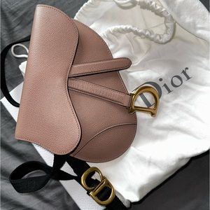 Dior Saddle Belt Bag Calfskin Blush
